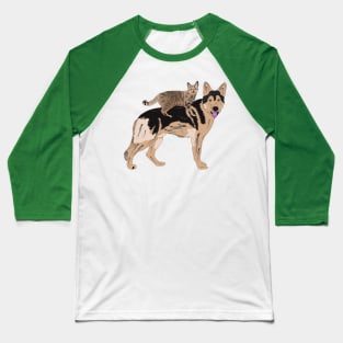 Cat and Dog Baseball T-Shirt